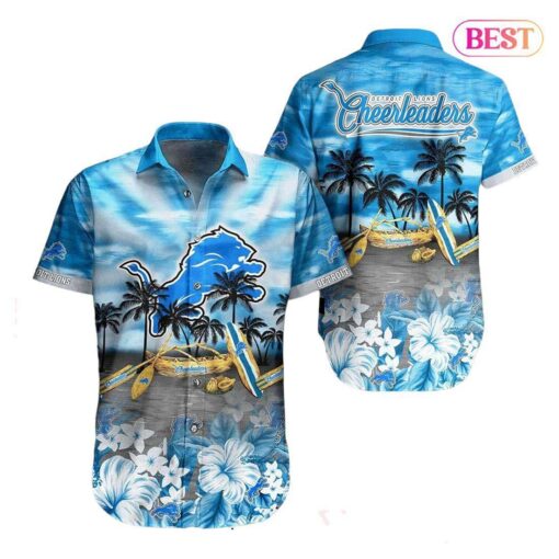 Detroit Lions NFL Hawaiian Shirt Tropical Pattern Summer For NFL Football Fans