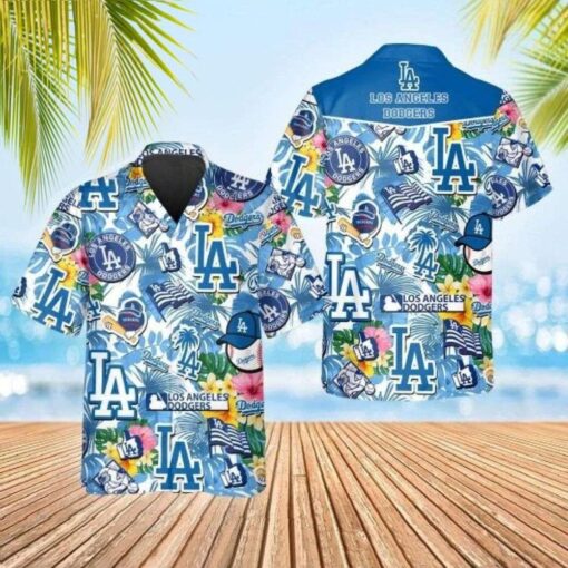 Dodgers’ Fanfare Blue And White Tropical Hawaiian Shirt – LA Dodgers