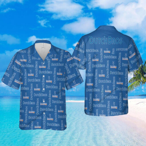 Dutch Bros Coffee Brand Island Logo AOP Hawaiian Shirt For Summer