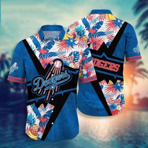 Floral Burst LA Dodgers Tropical Hawaiian Shirt – Colorful MLB Spirit