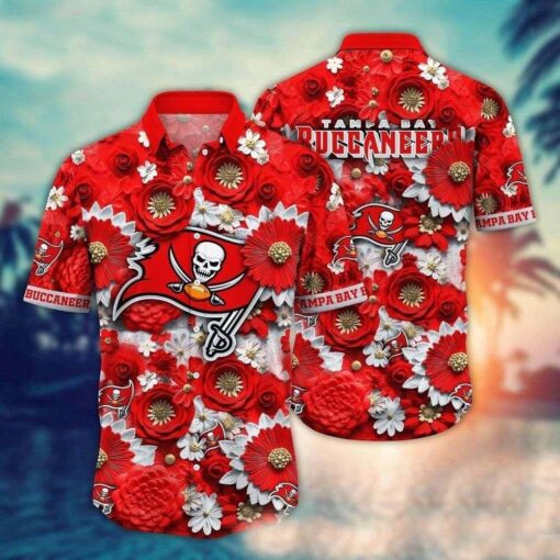 Floral Red Tide Tampa Bay Buccaneers Hawaiian Shirt – NFL Fan Tropical Apparel