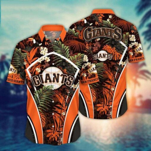 Giants Night Game Floral Hawaiian Shirt – Tropic Midnight