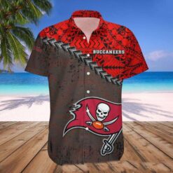 Grunge Polynesian Tattoo Tampa Bay Buccaneers Hawaiian Shirt