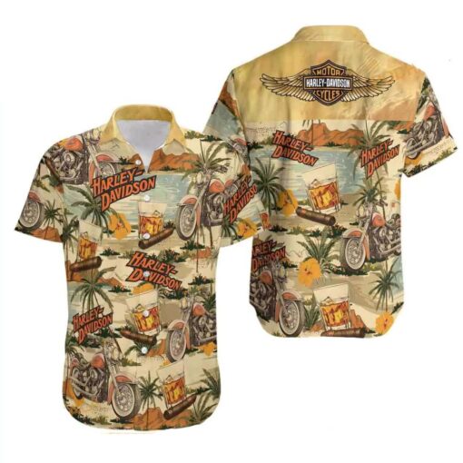 Harley Davidson Hawaiian Shirt Aloha Summer Beach Biker Lover Shirt