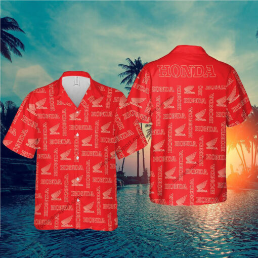 Honda Motorcycle Brand Exotic Logo Beach Hawaiian Shirt Gift For Fans