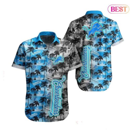 HOT TREND Detroit Lions NFL Hawaiian Shirt And Shirt Tropical Pattern Summer For Football NFL Fans