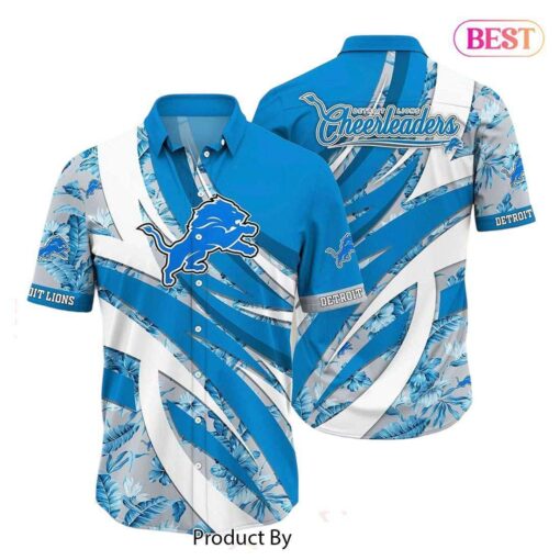 HOT TREND Detroit Lions NFL Hawaiian Shirt Tropical Pattern New Trend Summer For Sports Football Fans