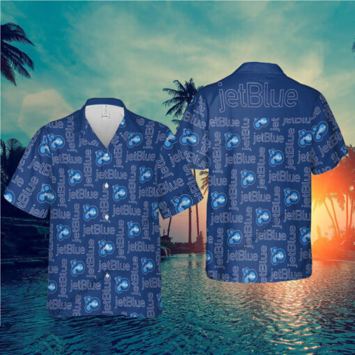 jetblue Brand Designer Logo Aloha Hawaiian Shirt Men And Women Gift