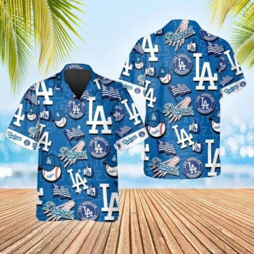 LA Dodgers Iconic Blue Game Day Aloha Shirt – MLB LA Dodgers Hawaiian Shirt