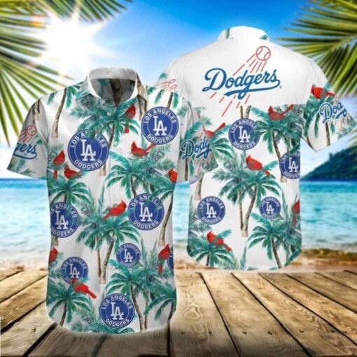 Los Angeles Dodgers Island Life MLB Hawaiian Shirt – Palm And Cardinal