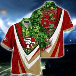 Lucky Clover And Football San Francisco 49ers Hawaiian Shirt