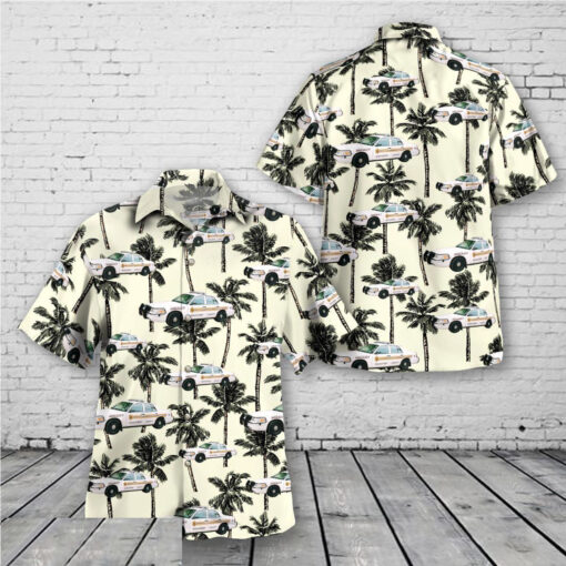 Marathon County, Wisconsin Sheriffs Department Ford Police Interceptor Hawaiian Shirt