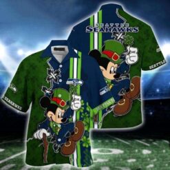 Mickey Mouse Saint Patrick’s Day Seahawks Hawaiian Shirt