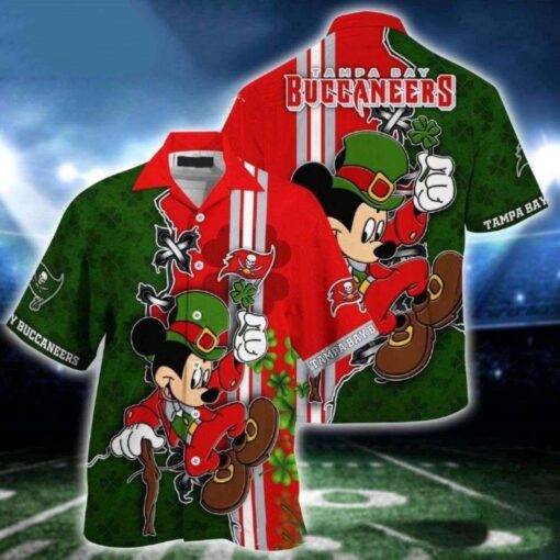 Mickey Mouse St Patrick’s Day Tampa Bay Buccaneers Hawaiian Shirt