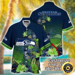 Midnight Tropics Seahawks Fanfare – Seattle Seahawks Tropical Hawaiian Shirt