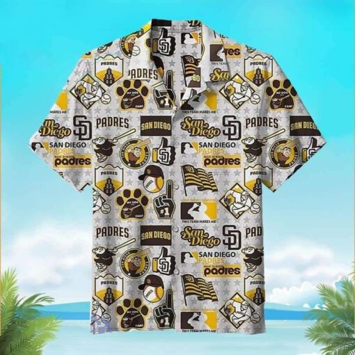 MLB San Diego Padres Montage Collage Tropical Shirt