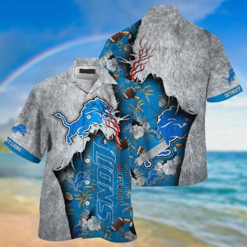 NEW Detroit Lions NFL God Hawaiian Shirt