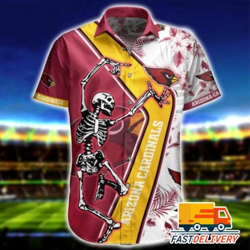 NFL Arizona Cardinals Hawaiian Shirt Style Skellington Gift For Fans Football Lover