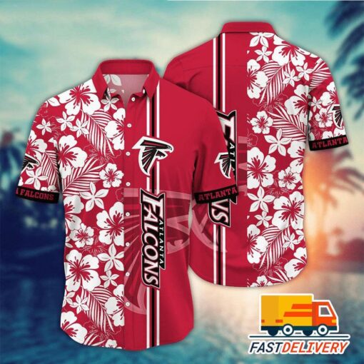 NFL Atlanta Falcons Hawaiian Shirt Style Flower Gift For Fans Football Lover