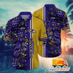 NFL Baltimore Ravens Hawaiian Shirt Style #5 Gift For Fans Football Lover