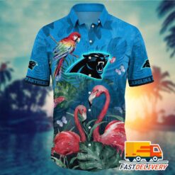 NFL Carolina Panthers Hawaiian Shirt Style Flamingo Gift For Fans Football Lover