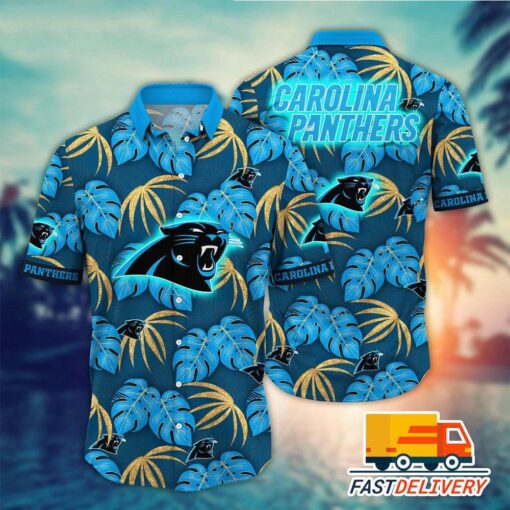 NFL Carolina Panthers Hawaiian Shirt Style Tropical Gift For Fans Football Lover