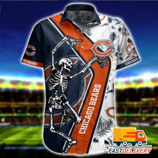 NFL Chicago Bears Hawaiian Shirt Dance With Death Gift For Fans Football Lover