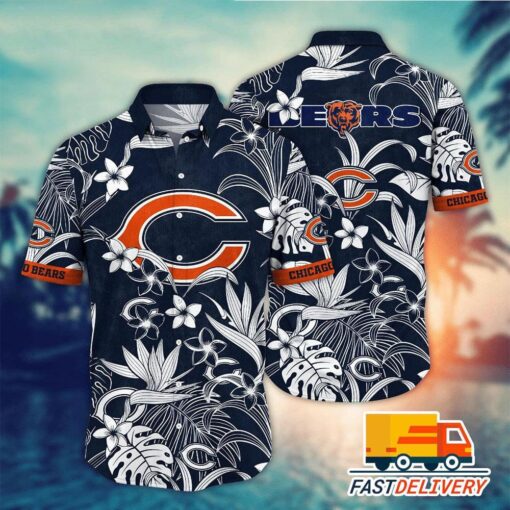 NFL Chicago Bears Hawaiian Shirt Tropical Gift For Fans Football Lover