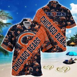 Nfl Chicago Bears Hawaiian Shirt With Tropical Pattern Flamingo Printed For FansLuzgear