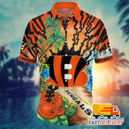 NFL Cincinnati Bengals Hawaiian Shirt Style Beach Gift For Fans Football Lover