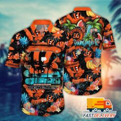 NFL Cincinnati Bengals Hawaiian Shirt Tropical Fruit Summer1