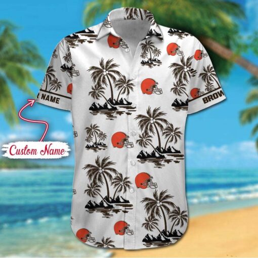 NFL Cleveland Browns Palm Tree Tropical Summer Hawaiian Shirt