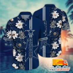 NFL Dallas Cowboys Hawaiian Shirt Style Big Flower Gift For Fans Football Lover