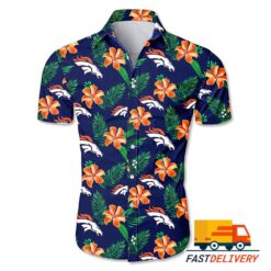 NFL Denver Broncos Hawaiian Shirt Flower Gift For Fans Football Lover