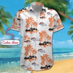 NFL Denver Broncos Palm Tree Tropical Summer Hawaiian Shirt