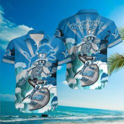 NFL Detroit Lions Hawaiian Shirt Death Surfs Gift For Fans Football Lover