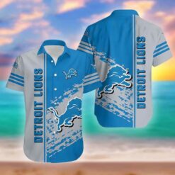 NFL Detroit Lions Quarter Style Hawaiian Shirt