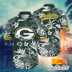 NFL Green Bay Packers Hawaiian Shirt Tropical Island Gift For Fans Football Lover