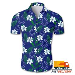 NFL Indianapolis Colts Hawaiian Shirt Flower Gift For Fans Football Lover