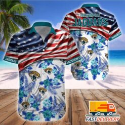 NFL Jacksonville Jaguars Hawaiian Shirt Flag Us Style Gift For Fans Football Lover