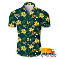 NFL Jacksonville Jaguars Hawaiian Shirt Flower Gift For Fans Football Lover