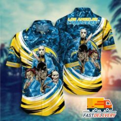 NFL Los Angeles Chargers Hawaiian Shirt Halloween Horror Night For Fans1