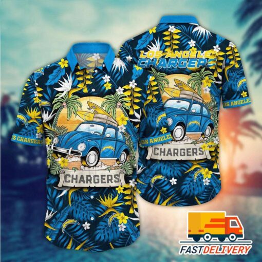 NFL Los Angeles Chargers Hawaiian Shirt Vacation Gift For Fans Football Lover