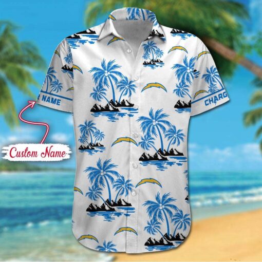 NFL Los Angeles Chargers Palm Tree Tropical Summer Hawaiian Shirt