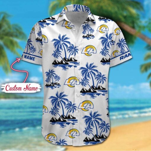 NFL Los Angeles Rams Palm Tree Tropical Summer Hawaiian Shirt