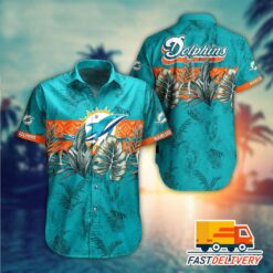 NFL Miami Dolphins Hawaiian Shirt Tropical Gift For Fans Football Lover