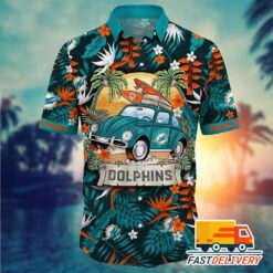 NFL Miami Dolphins Hawaiian Shirt Vacation Gift For Fans Football Lover