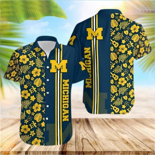 NFL Michigan Wolverines Maize Hawaiian Shirt Gift For Fans Football Lover