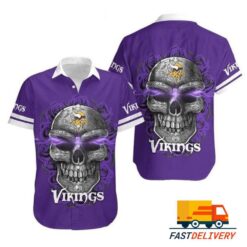 NFL Minnesota Vikings Hawaiian Shirt Skulls Gift For Fans Football Lover