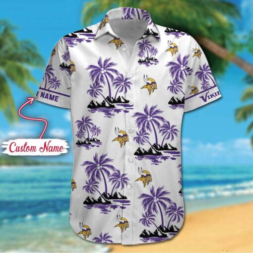 NFL Minnesota Vikings Palm Tree Tropical Summer Hawaiian Shirt